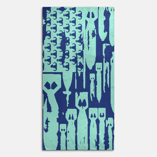 Print On Demand - Beach Towel - "EOD Bomb Flag" (Blues)