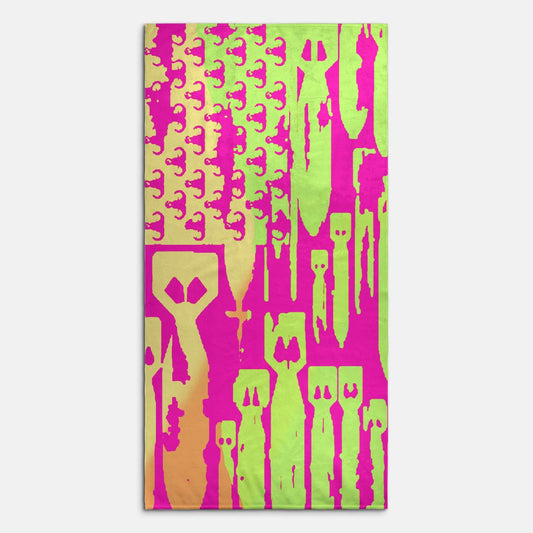 Print On Demand - Beach Towel - "EOD Bomb Flag" (Pink/Orange/Lime)