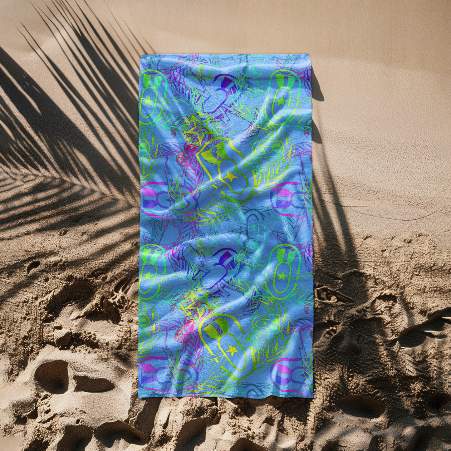 Print On Demand - Beach Towel - "It's 5 o'clock Somewhere" (Pastels)