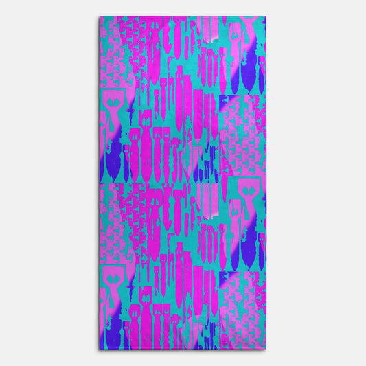 Print On Demand - Beach Towel - "EOD Bomb Flag" (Green/Blue/Purple)