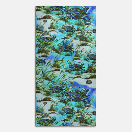 Print On Demand - Beach Towel - "Crab Island Treasure"