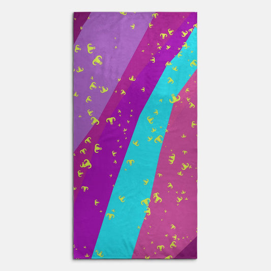 Print On Demand - Beach Towel - "EOD Confetti & Stripes"