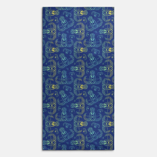 Print On Demand - Beach Towel - "EOD BOMBre" (Yellow/Turquoise/Green)