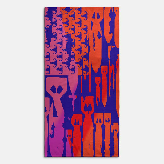 Print On Demand - Beach Towel - "EOD Bomb Flag" (Pink/Orange/Blue)